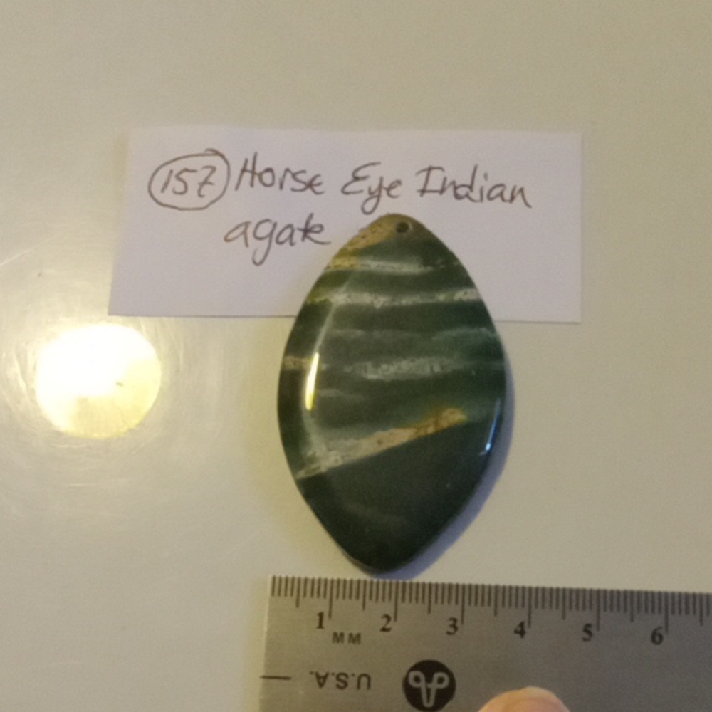 Green Stone Agate Pendant